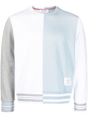 Thom Browne Funmix colour-block cotton sweatshirt - White