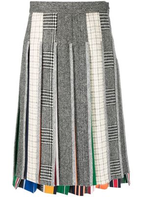 Thom Browne Funmix dropped back pleated skirt - Grey