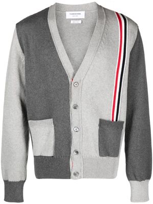 Thom Browne Funmix V-neck cotton cardigan - Grey