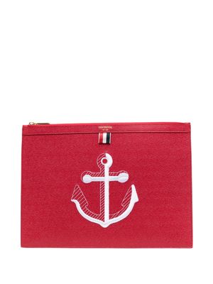 Thom Browne graphic-print document holder - Red