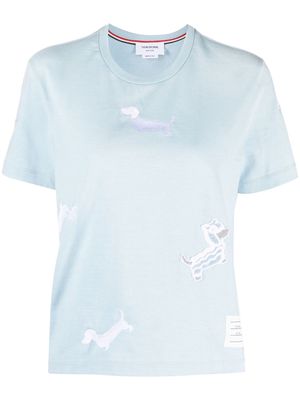 Thom Browne graphic-print short-sleeve T-shirt - Blue
