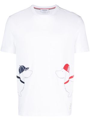 Thom Browne graphic-print short-sleeve T-shirt - White