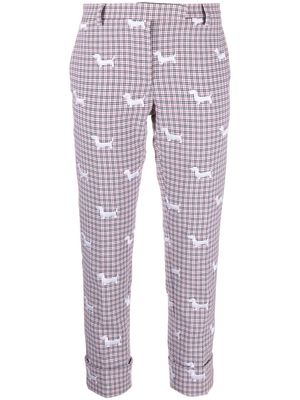 Thom Browne graphic-print tailored trousers - White