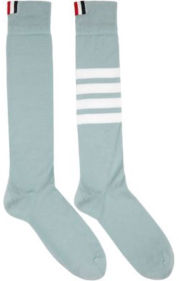 Thom Browne Green 4-Bar Socks