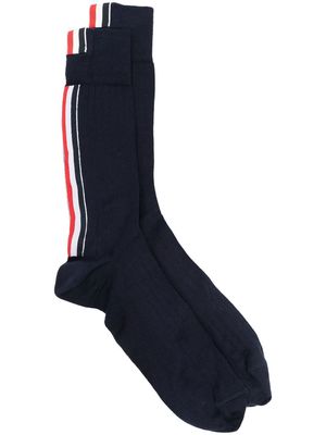 Thom Browne grosgrain loop tab socks - Blue