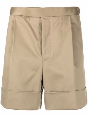 Thom Browne grosgrain-loop tailored shorts - Neutrals