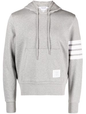 Thom Browne Hector-embroidered loopback hoodie - Grey