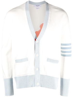 Thom Browne Hector intarsia cardigan - White