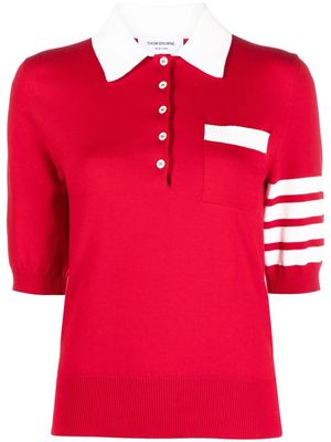 Thom Browne Hector intarsia polo shirt - Red