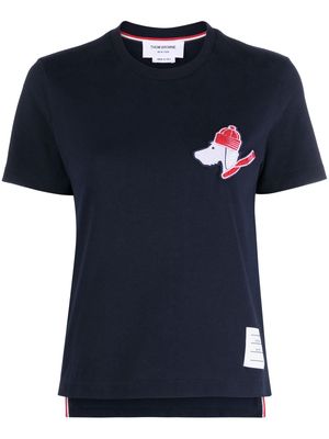 Thom Browne Hector-patch short-sleeve T-shirt - Blue