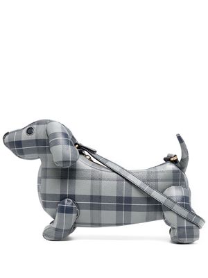 Thom Browne Hector tartan shoulder bag - Grey