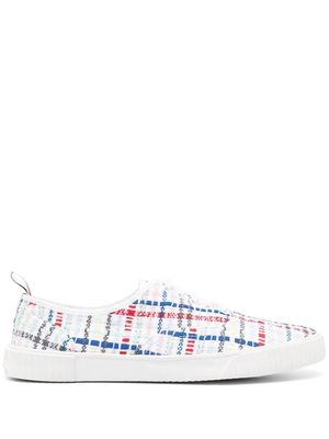Thom Browne Heritage seersucker tulle sneakers - White