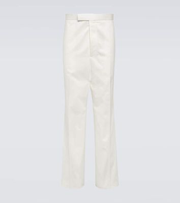 Thom Browne High-rise cotton twill chinos