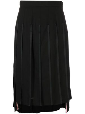 Thom Browne high-waisted pleated skirt - Black