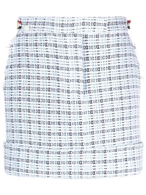 Thom Browne high-waisted tweed skirt - Blue