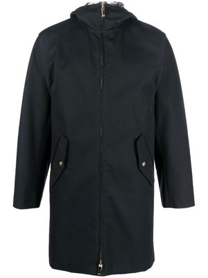 Thom Browne hooded cotton parka - Blue