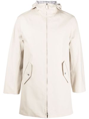 Thom Browne hooded cotton parka - Neutrals