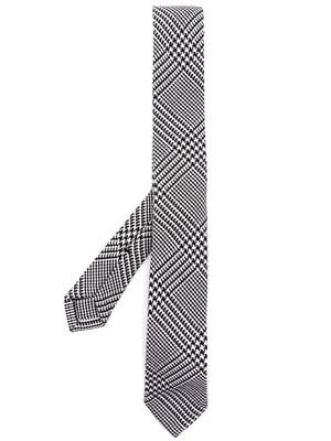 Thom Browne houndstooth-check wool tie - Black