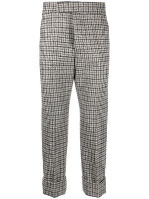 Thom Browne houndstooth-check wool trousers - Grey