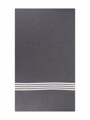 Thom Browne Kids 4-Bar ribbed-knit wool blanket - Grey