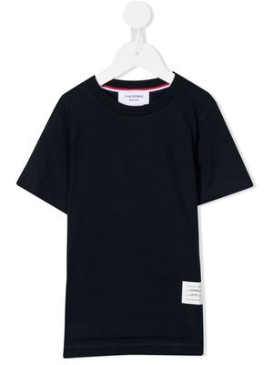Thom Browne Kids cotton short-sleeve T-shirt - Blue