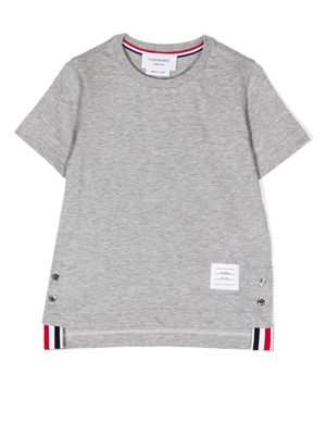 Thom Browne Kids cotton short-sleeve T-shirt - Grey