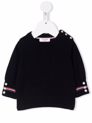 Thom Browne Kids Infant knitted pullover - Blue