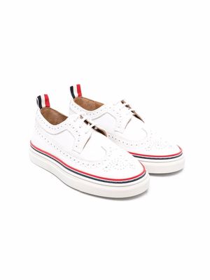 Thom Browne Kids Longwing leather sneakers - White