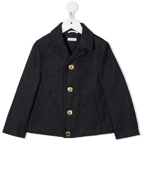 Thom Browne Kids notched-collar cotton jacket - Blue