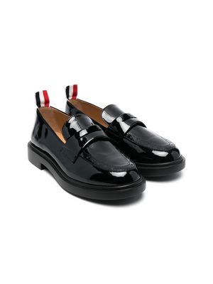 Thom Browne Kids patent-leather loafers - Black