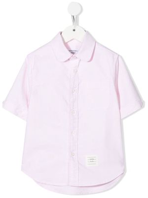Thom Browne Kids short-sleeve cotton shirt - Pink
