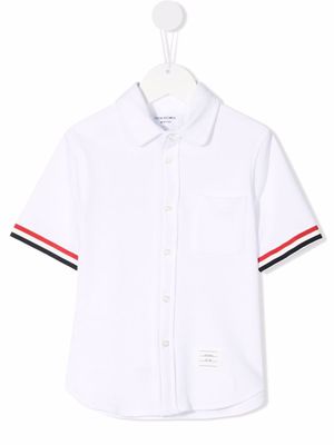 Thom Browne Kids short-sleeve cotton shirt - White