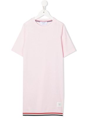 Thom Browne Kids stripe-detail T-shirt dress - Pink