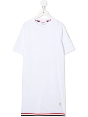 Thom Browne Kids stripe-detail T-shirt dress - White