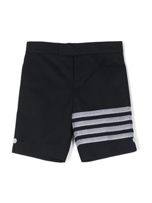 Thom Browne Kids stripe-detailing bermuda shorts - Blue