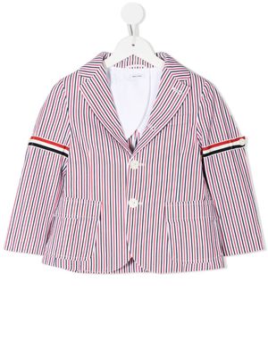 Thom Browne Kids striped single-breasted blazer - Multicolour
