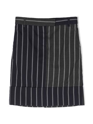 Thom Browne Kids striped wool skirt - Blue