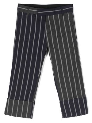 Thom Browne Kids two-tone striped tailored trousers - Blue
