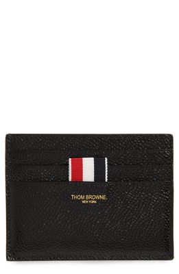 Thom Browne Leather Card Case in Black