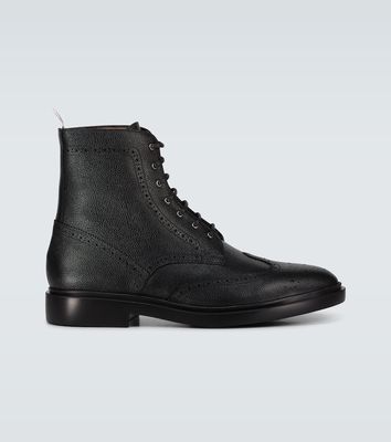 Thom Browne Leather wingtip ankle boots