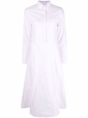 Thom Browne lobster-embroidered cotton shirt dress - White