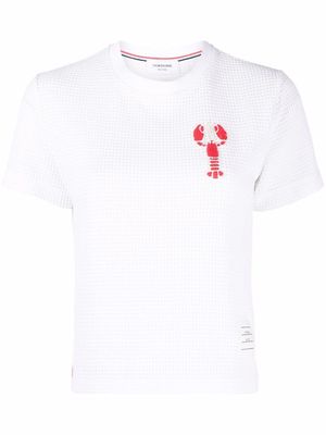 Thom Browne lobster-embroidered knitted top - White
