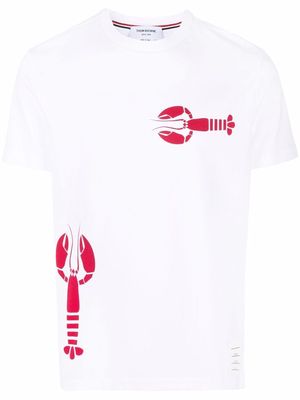 Thom Browne lobster-print round-neck T-shirt - White