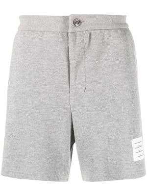 Thom Browne logo-patch cotton shorts - Grey