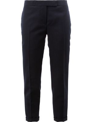 Thom Browne low-rise cropped wool trousers - Blue