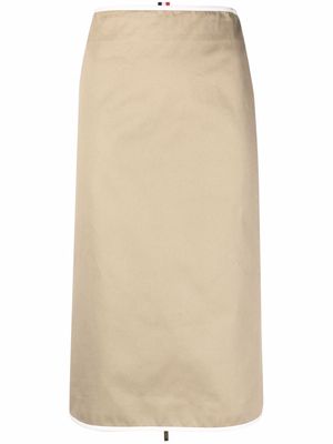 Thom Browne low-rise straight cotton skirt