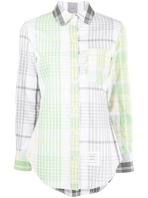 Thom Browne madras check print shirt - Green