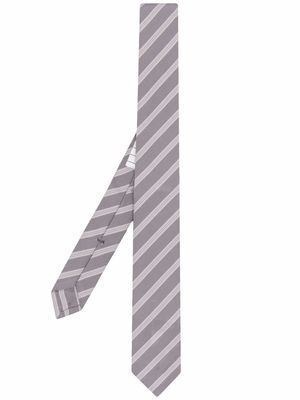 Thom Browne micro-stripe classic tie - Grey