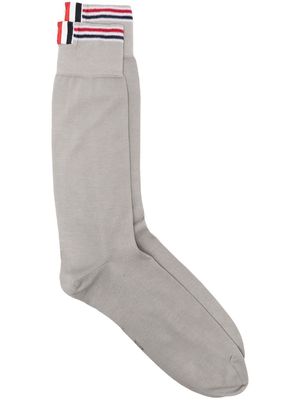 Thom Browne mid-calf stripe trim socks - Grey