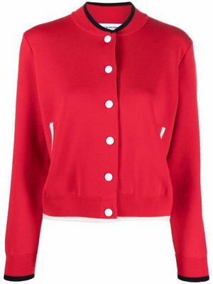 Thom Browne Milano Stitch contrast-trim bomber jacket - Red